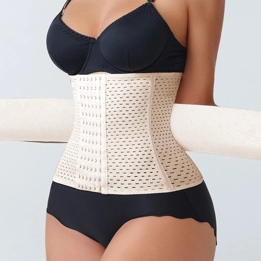 Gaine Sculptante Double Ceinture – Taille Affinée & Ventre Plat
