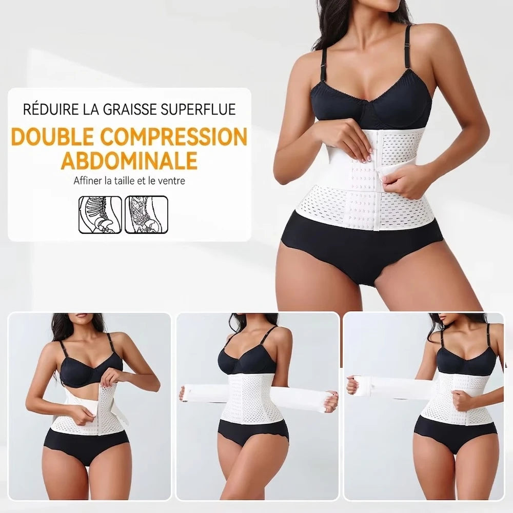 Gaine Sculptante Double Ceinture – Taille Affinée & Ventre Plat