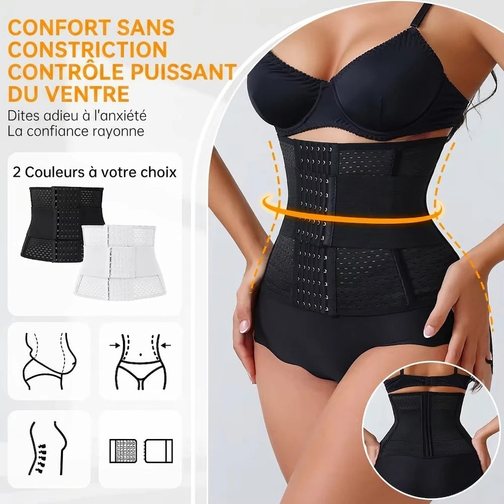 Gaine Sculptante Double Ceinture – Taille Affinée &amp; Ventre Plat