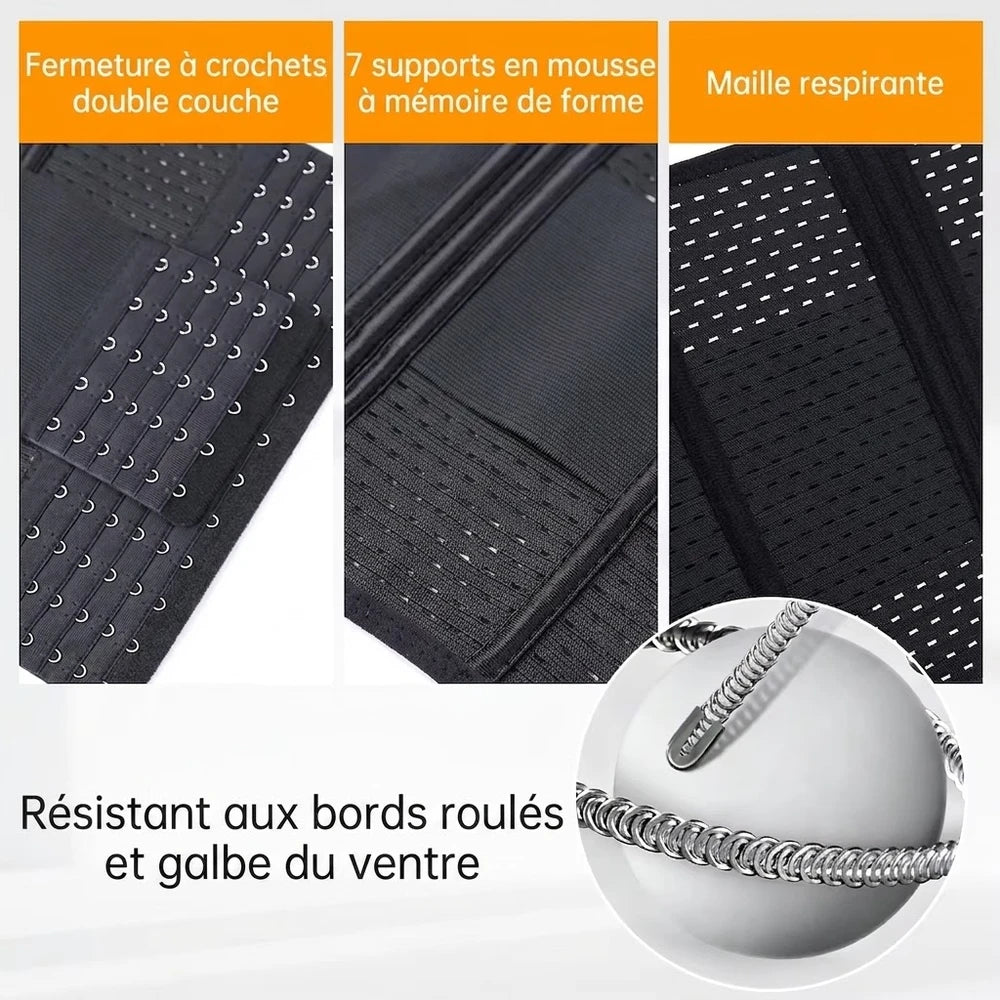 Gaine Sculptante Double Ceinture – Taille Affinée &amp; Ventre Plat